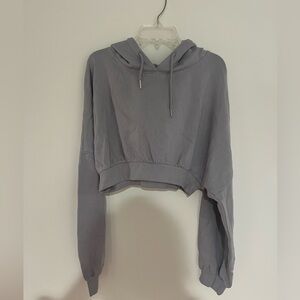 Cropped hooded sweatshirt